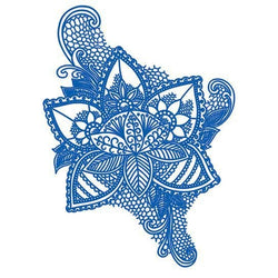 Collection of Delft Blue Flower Promotional Product Tattoo in a gallery layout