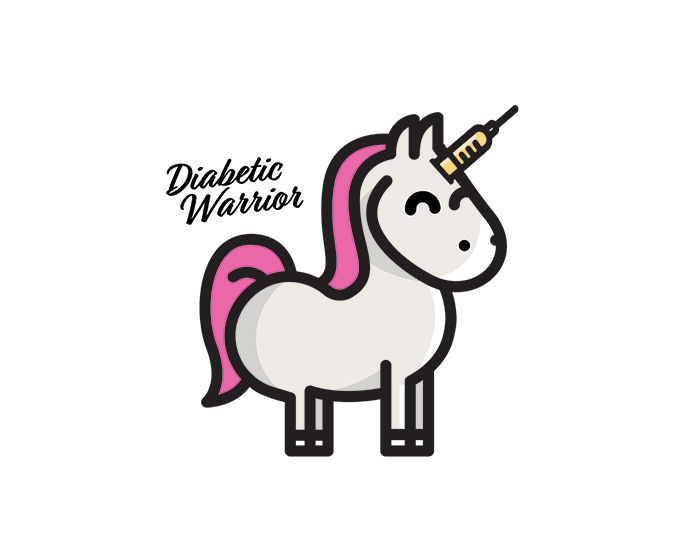 Collection of Type 1 Diabetes Unicorn Promotional Product Tattoo in a gallery layout