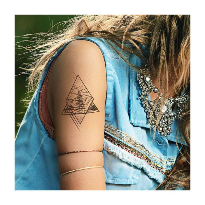 Collection of Diamond Nature Scene Temporary Tattoo in a gallery layout