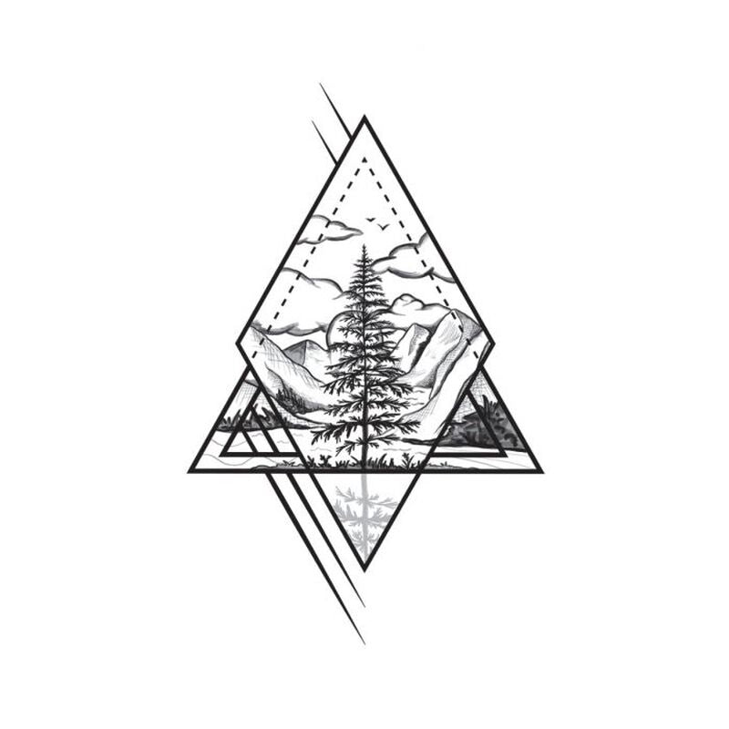 Collection of Diamond Nature Scene Temporary Tattoo in a gallery layout