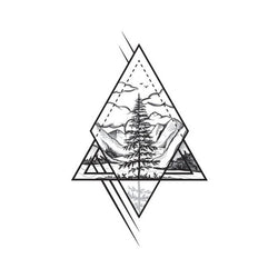 Collection of Diamond Nature Scene Temporary Tattoo in a gallery layout