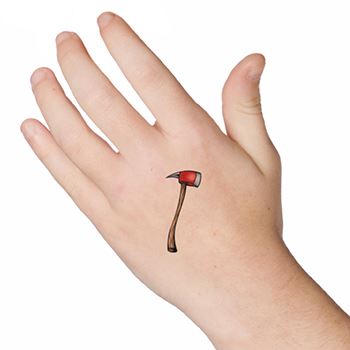 Collection of Fireman Axe Temporary Tattoo in a gallery layout