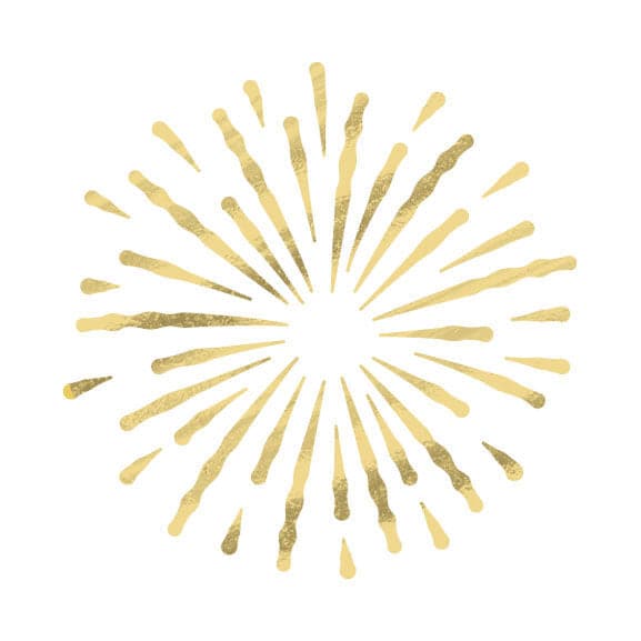 Collection of Gold Metallic Firework Burst Promotional Product Tattoo in a gallery layout