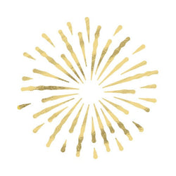 Collection of Gold Metallic Firework Burst Promotional Product Tattoo in a gallery layout