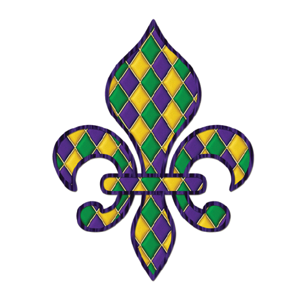 Collection of Metallic Mardi Gras Fleur de Lis Promotional Product Tattoo in a gallery layout