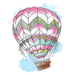 Collection of Fly Away Hot Air Balloon Promotional Product Tattoo in a gallery layout