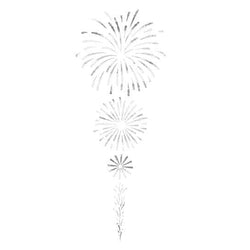 Collection of Silver Fireworks Promotional Product Tattoo in a gallery layout
