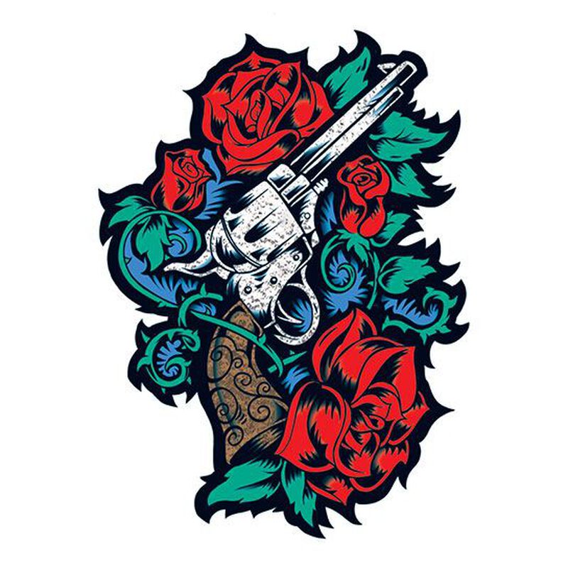Collection of Foil Revolver Temporary Tattoo in a gallery layout