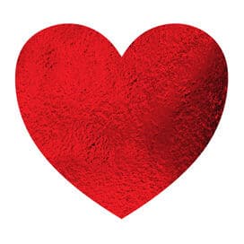 Collection of Red Metallic Heart Promotional Product Tattoo in a gallery layout