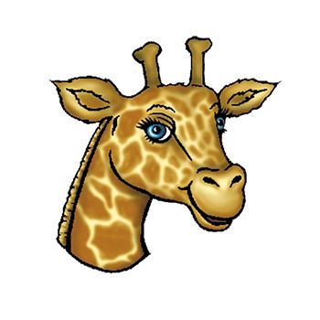 Collection of Giraffe Head Temporary Tattoo in a gallery layout