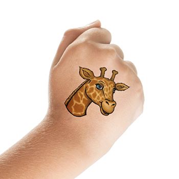 Collection of Giraffe Head Temporary Tattoo in a gallery layout