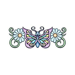 Collection of Glitter Pastel Butterfly Promotional Product Tattoo in a gallery layout