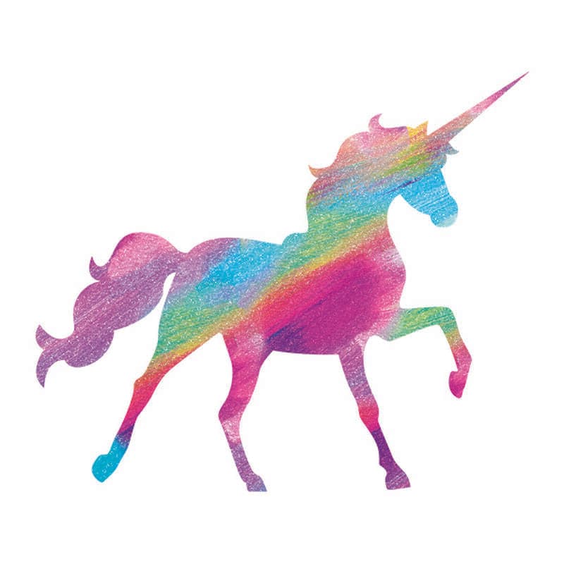 Collection of Glitter Rainbow Unicorn Promotional Product Tattoo in a gallery layout