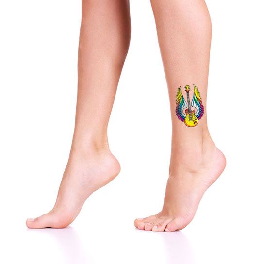 Collection of Guitar Rock Prism Foil Tattoo in a gallery layout