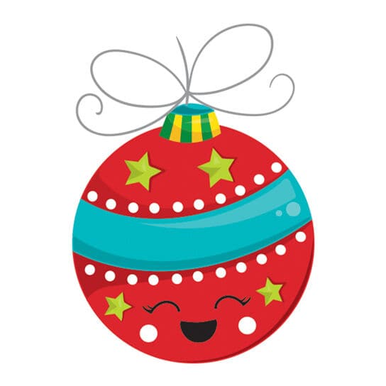 Collection of Happy Holidays Ornament Promotional Product Tattoo in a gallery layout