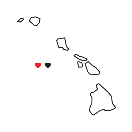 Collection of Hawaii State Pride Promotional Product Tattoo in a gallery layout