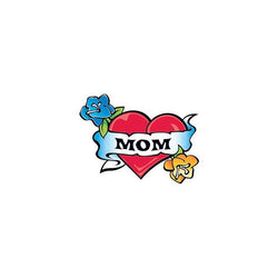 Collection of Heart with Mom Banner Temporary Tattoo in a gallery layout