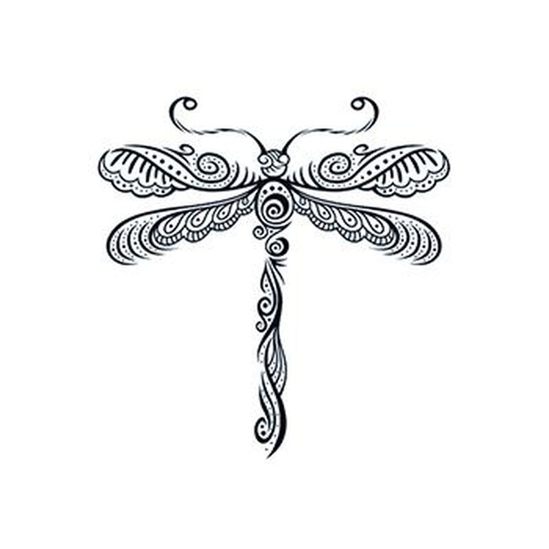 Collection of Henna: Dragonfly Temporary Tattoo in a gallery layout