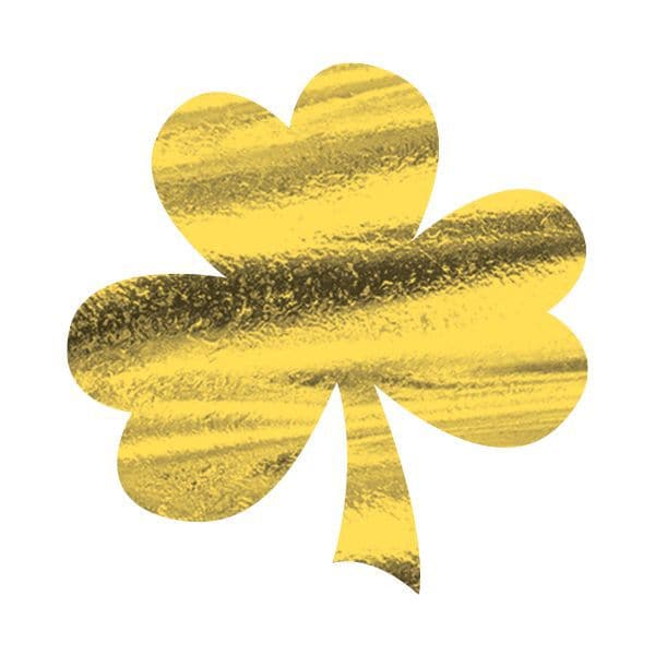 Collection of Metallic Shamrock Outline Promotional Product Tattoo in a gallery layout