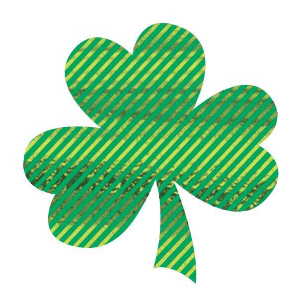 Collection of Metallic Green Polka-Dot Shamrock Promotional Product Tattoo in a gallery layout