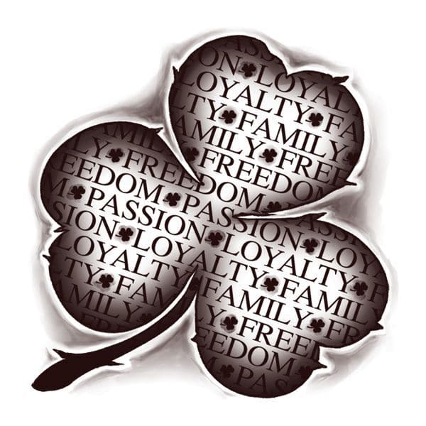 Collection of Metallic Striped Shamrock Promotional Product Tattoo in a gallery layout