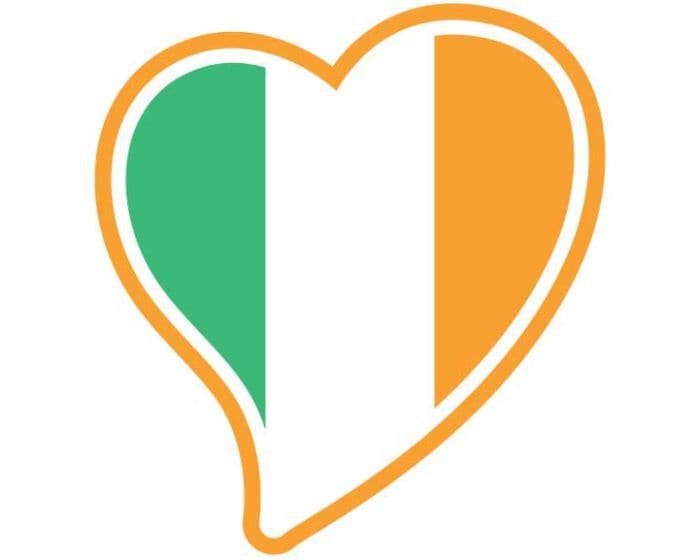 Collection of Irish Flag Heart Promotional Product Tattoo in a gallery layout