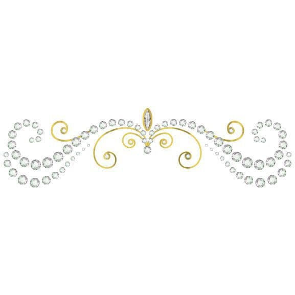 Collection of Metallic Diamond Sternum Bikini Promotional Product Tattoo in a gallery layout