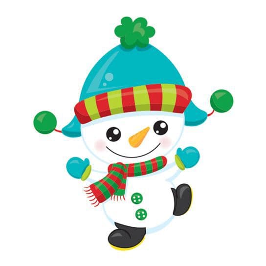 Collection of Jolly Snowman Promotional Product Tattoo in a gallery layout