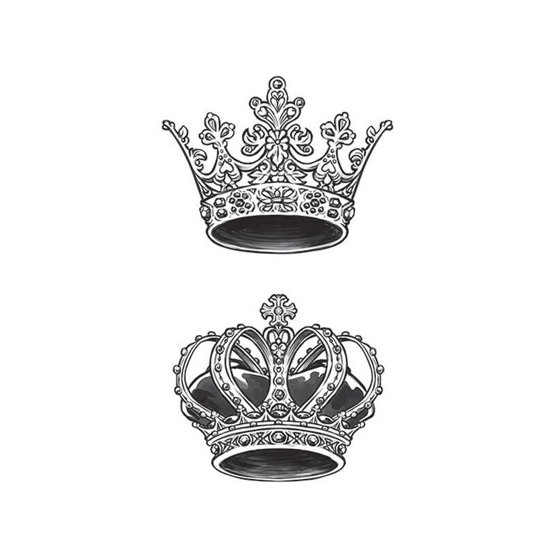 Collection of King & Queen Crown Temporary Tattoos in a gallery layout