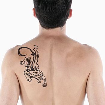 Collection of Large Tribal Panther Temporary Tattoo in a gallery layout