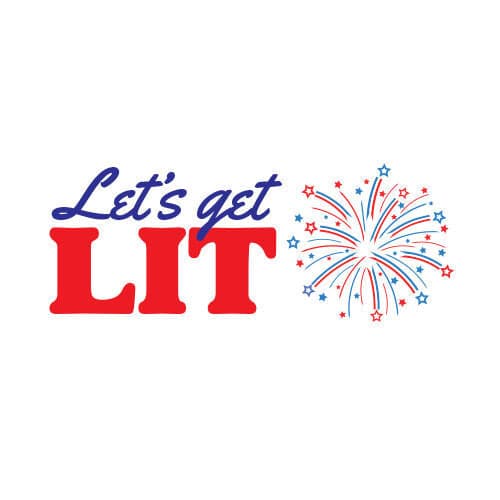 Collection of Let's Get Lit Promotional Product Tattoo in a gallery layout