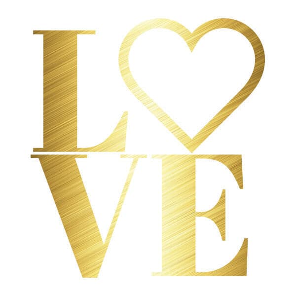 Collection of Metallic Love Heart Promotional Product Tattoo in a gallery layout