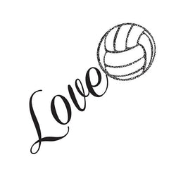 Collection of Love Volleyball Promotional Product Tattoo in a gallery layout