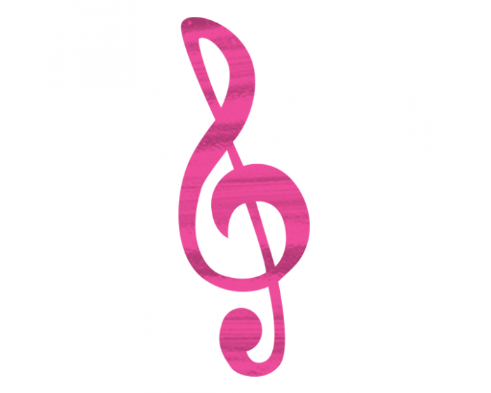 Collection of Magenta Treble Clef Music Note Promotional Product Tattoo in a gallery layout