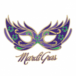 Collection of Metallic Mardi Gras Masquerade Mask Temporary Tattoo in a gallery layout