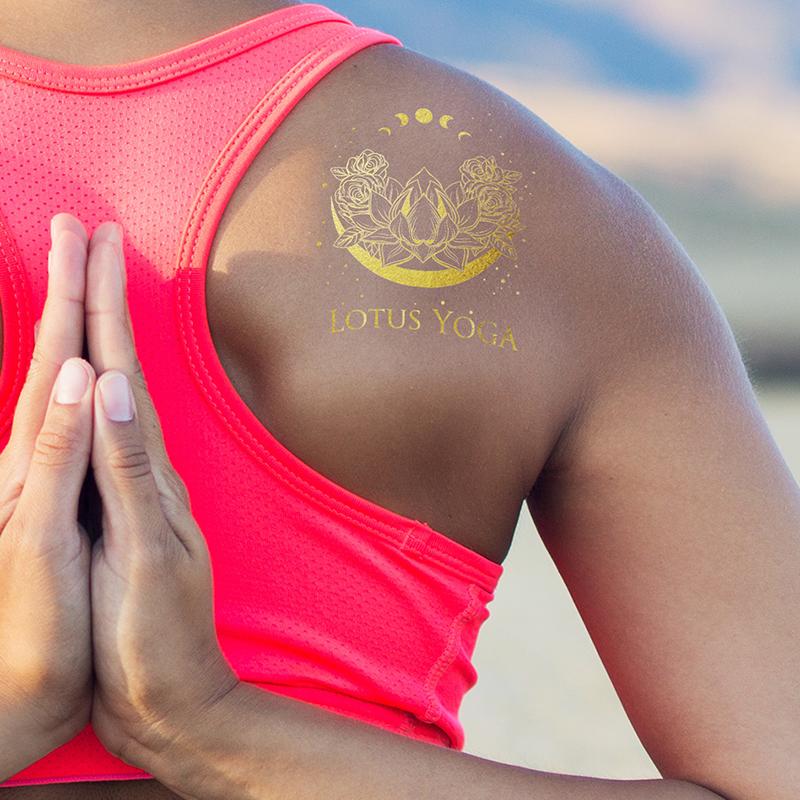 Collection of Custom Metallic Temporary Tattoo 4 in a gallery layout