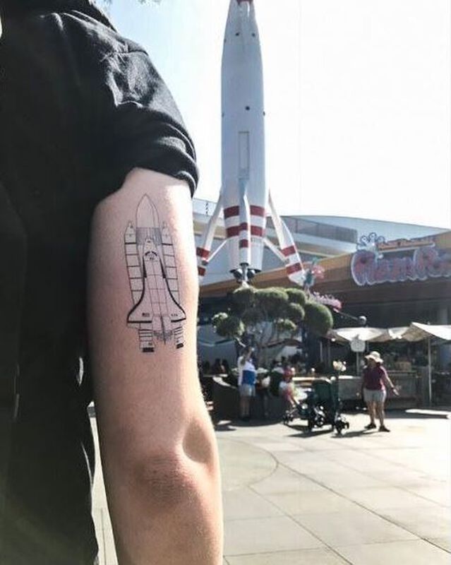 Collection of NASA Space Shuttle Sleeve Temporary Tattoo in a gallery layout