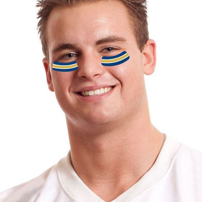 Collection of Navy, Gold & White Eye Black Promotional Product Tattoo in a gallery layout