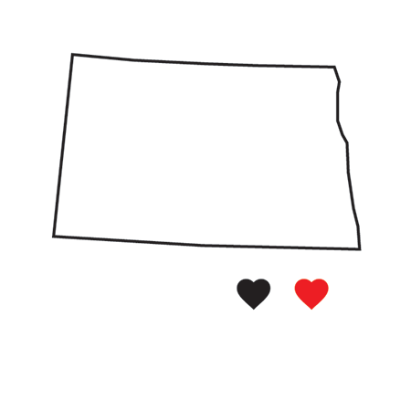 Collection of North Dakota State Pride Promotional Product Tattoo in a gallery layout