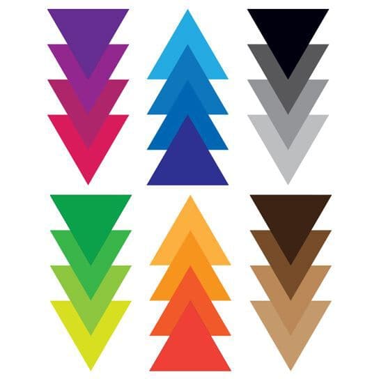 Collection of Ombre Triangles Promotional Product Tattoo in a gallery layout