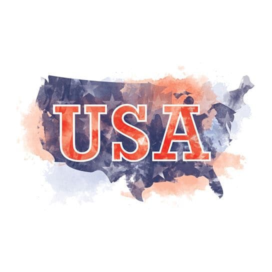 Collection of Patriotic USA Map Promotional Product Tattoo in a gallery layout