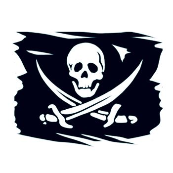 Collection of Pirate Flag Temporary Tattoo in a gallery layout