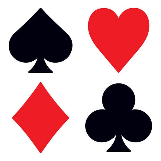 Collection of Playing Card Suits Promotional Product Tattoo in a gallery layout