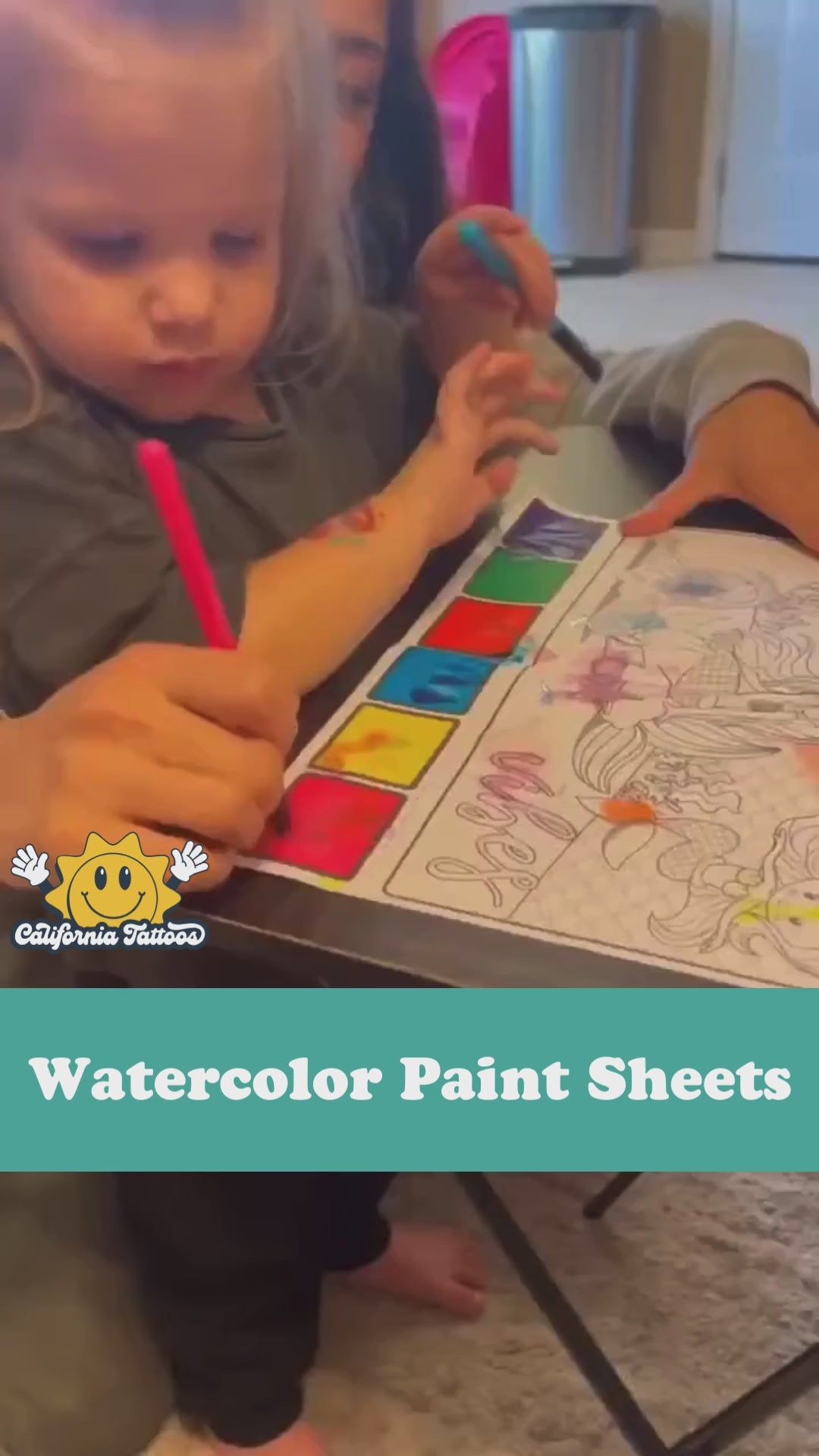 Collection of Watercolor Paint Sheets in a gallery layout