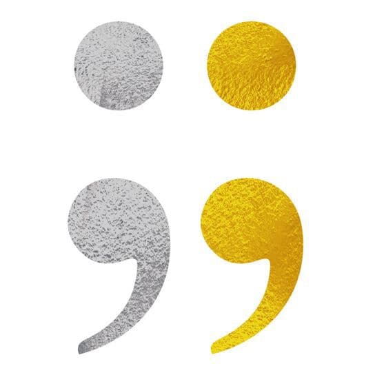 Collection of Metallic Semi Colon Promotional Product Tattoo in a gallery layout