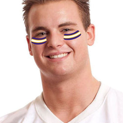 Collection of Purple, Yellow & White Eye Black Promotional Product Tattoo in a gallery layout