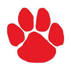 Collection of Red Paw Print Temporary Tattoo in a gallery layout