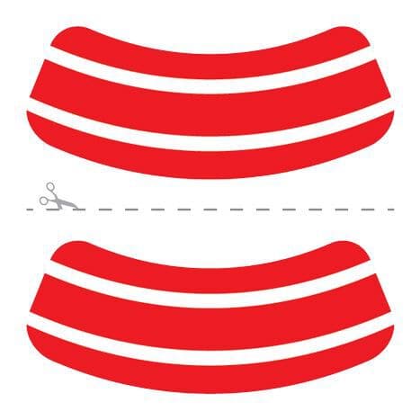 Collection of Red & White Eye Black Promotional Product Tattoo in a gallery layout