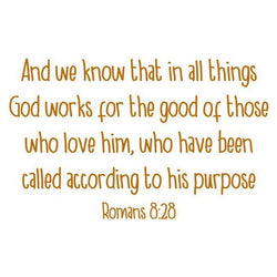 Collection of Romans 8:28 Promotional Product Tattoo in a gallery layout