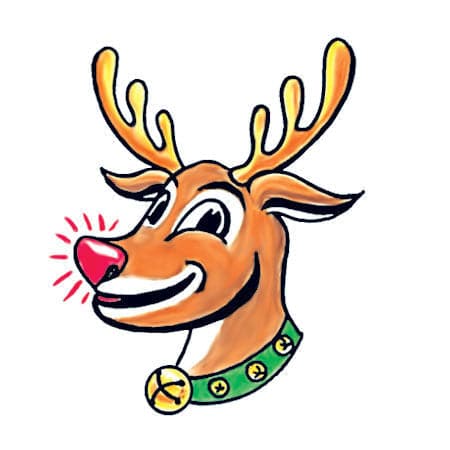 Collection of Rudolph Reindeer Promotional Product Tattoo in a gallery layout